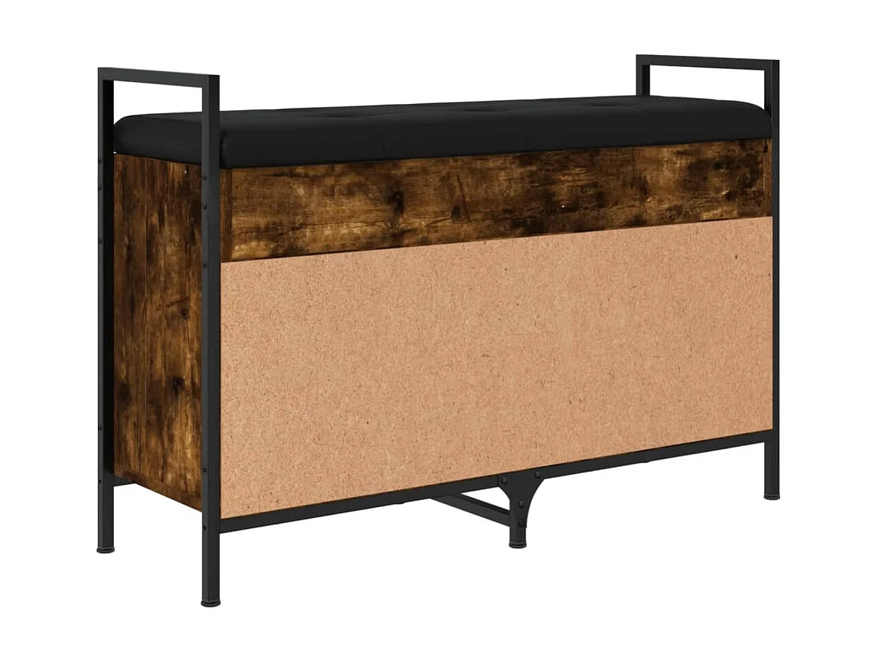 Schoenenbank 85,5x32x57,5 cm bewerkt hout gerookt eikenkleurig