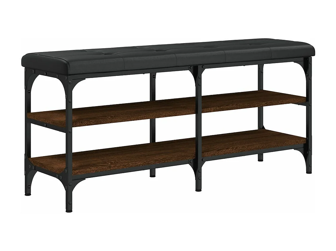 Banco sapateira 102x32x47cm derivados madeira carvalho castanho