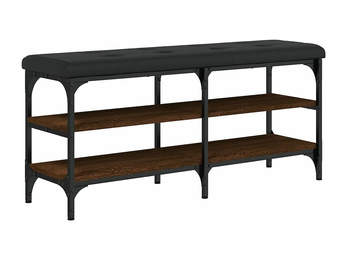 Banco sapateira 102x32x47cm derivados madeira carvalho castanho