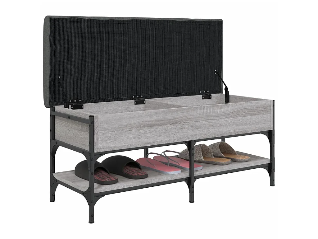 Zapatero madera de ingeniería gris Sonoma 102x42x45 cm