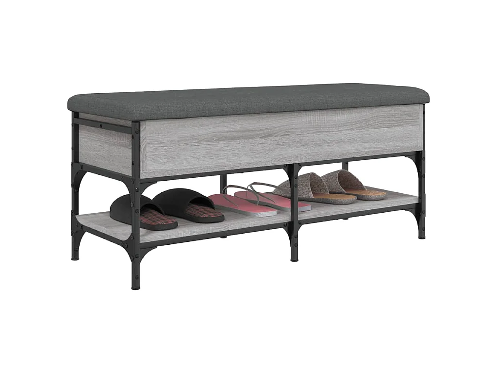 Zapatero madera de ingeniería gris Sonoma 102x42x45 cm