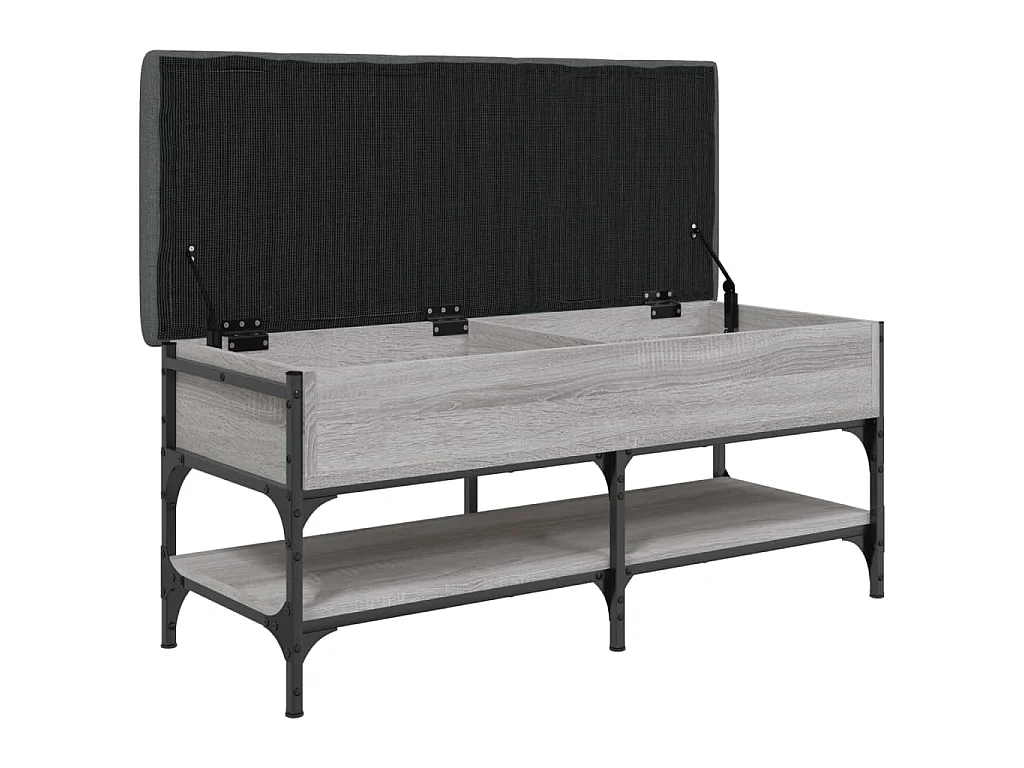 Zapatero madera de ingeniería gris Sonoma 102x42x45 cm