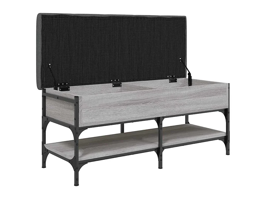 Panca Porta Scarpe Grigio Sonoma 102x42x45 cm Legno Multistrato