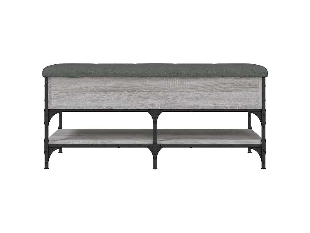 Panca Porta Scarpe Grigio Sonoma 102x42x45 cm Legno Multistrato
