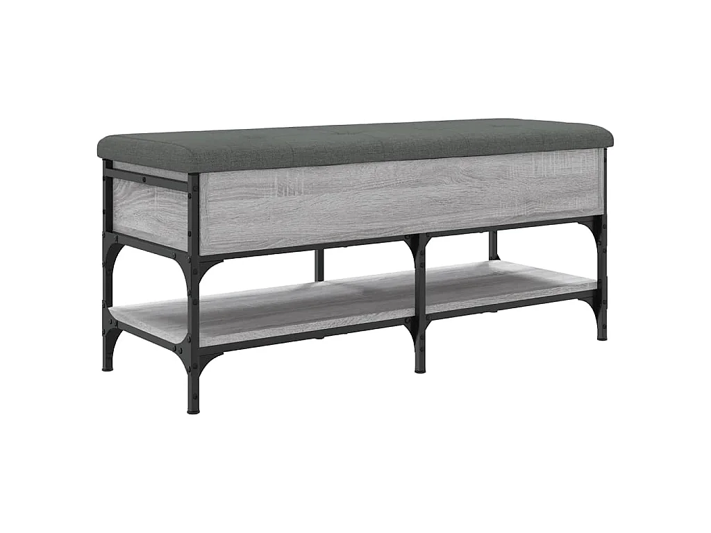Panca Porta Scarpe Grigio Sonoma 102x42x45 cm Legno Multistrato