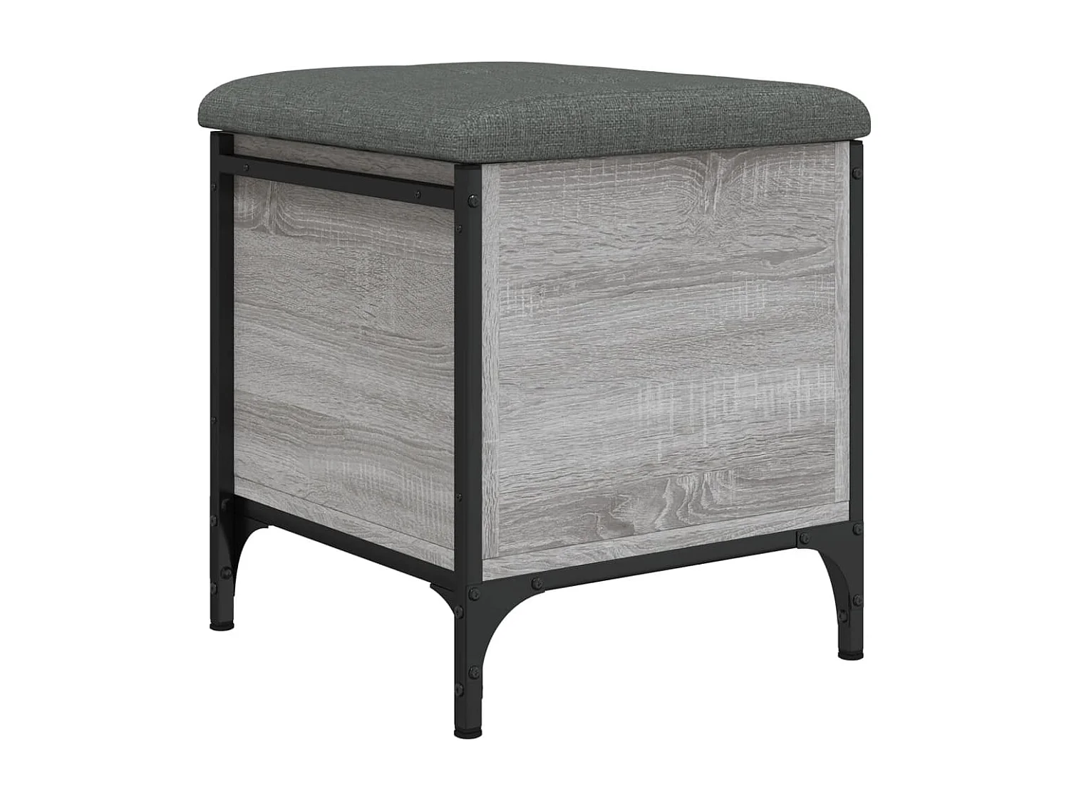 Sitzbank mit Stauraum Grau Sonoma 42x42x45 cm Holzwerkstoff