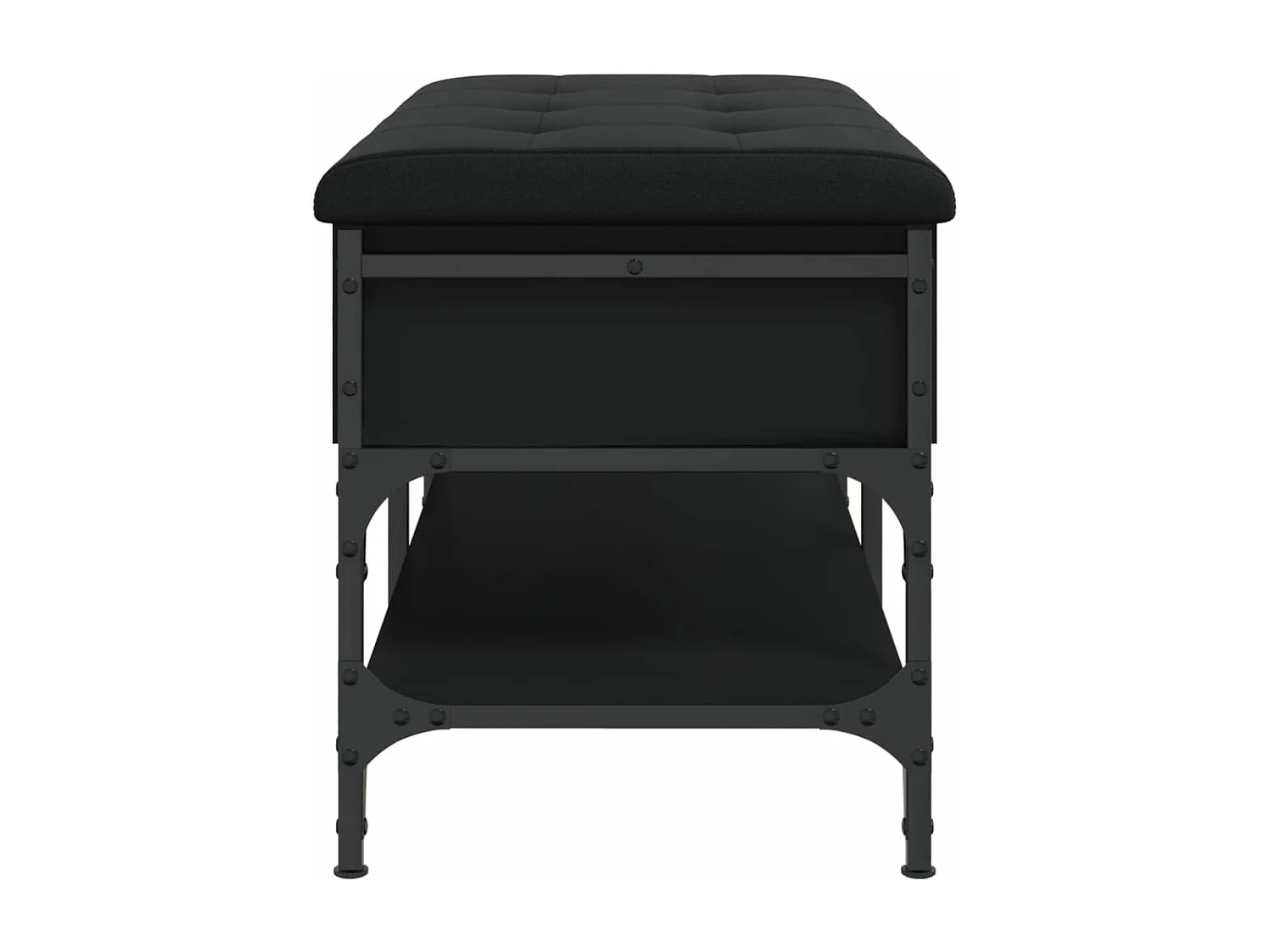 Banco sapateira 82x42x45 cm derivados de madeira preto