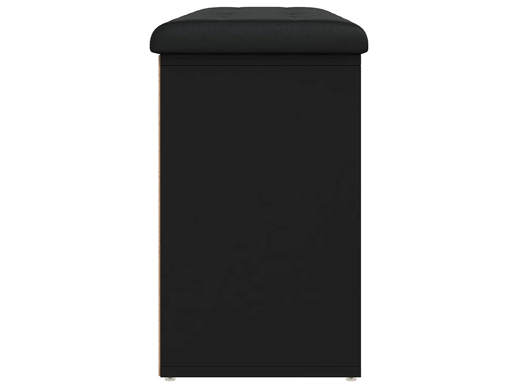 Banc à chaussures noir 102x32x50 cm bois d'ingénierie