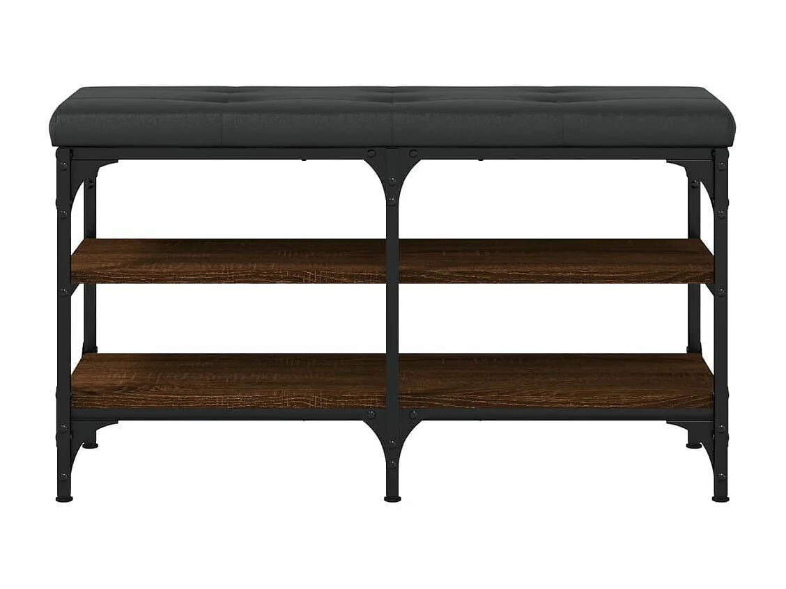 Banc à chaussures chêne marron 82x32x47 cm Bois d'ingénierie
