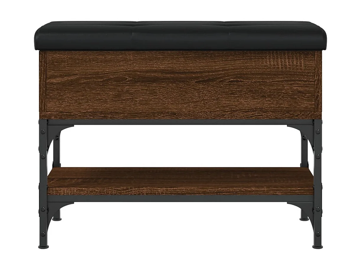 Banco sapateira 62x32x45 cm derivados madeira carvalho castanho