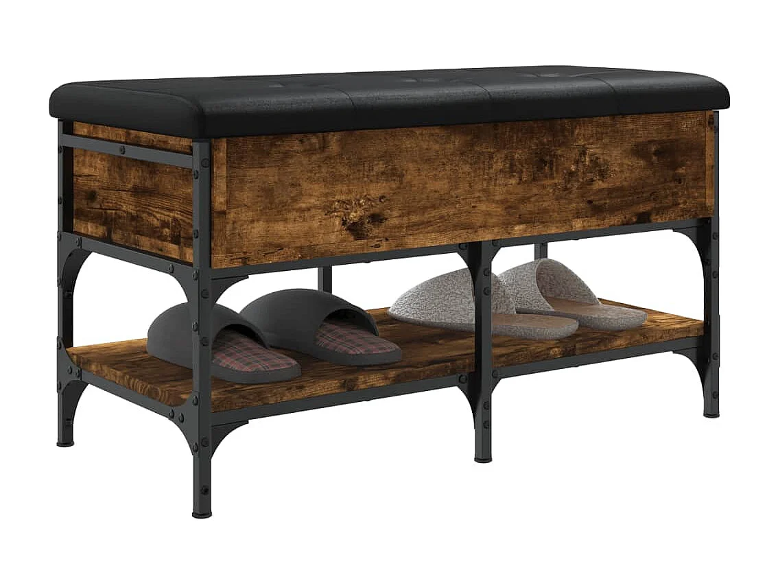 Schuhbank Räuchereiche 82x42x45 cm Holzwerkstoff