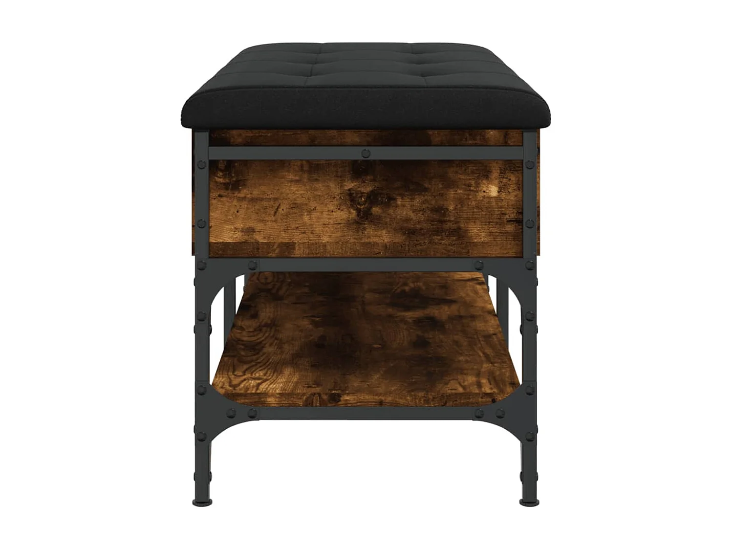 Banc à chaussures chêne fumé 82x42x45 cm bois d'ingénierie