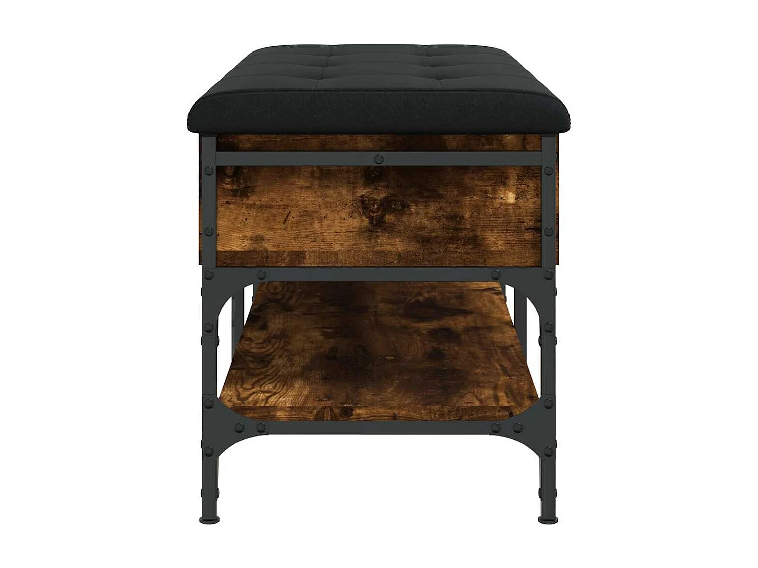 Panca Porta Scarpe Rovere Fumo 82x42x45 cm in Legno Multistrato