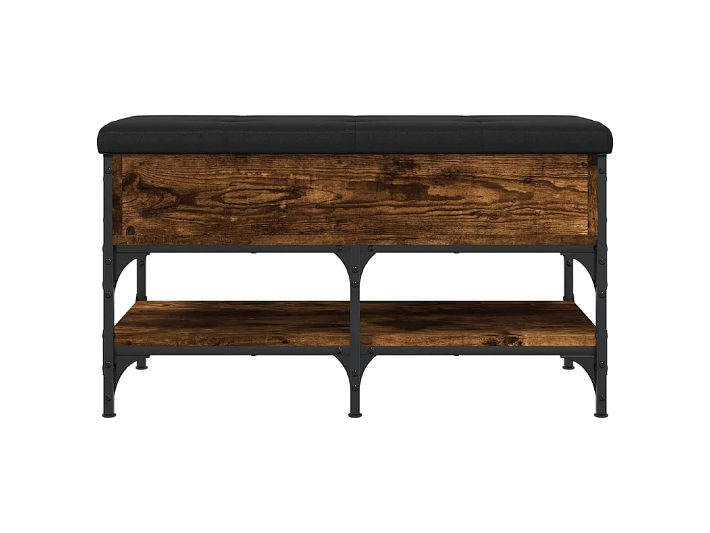 Schoenenbank 82x42x45 cm bewerkt hout gerookt eikenkleurig