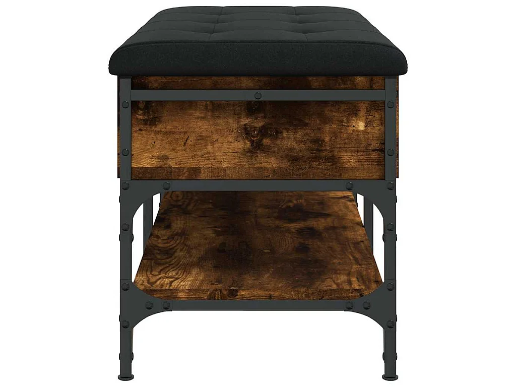 Schoenenbank 82x42x45 cm bewerkt hout gerookt eikenkleurig