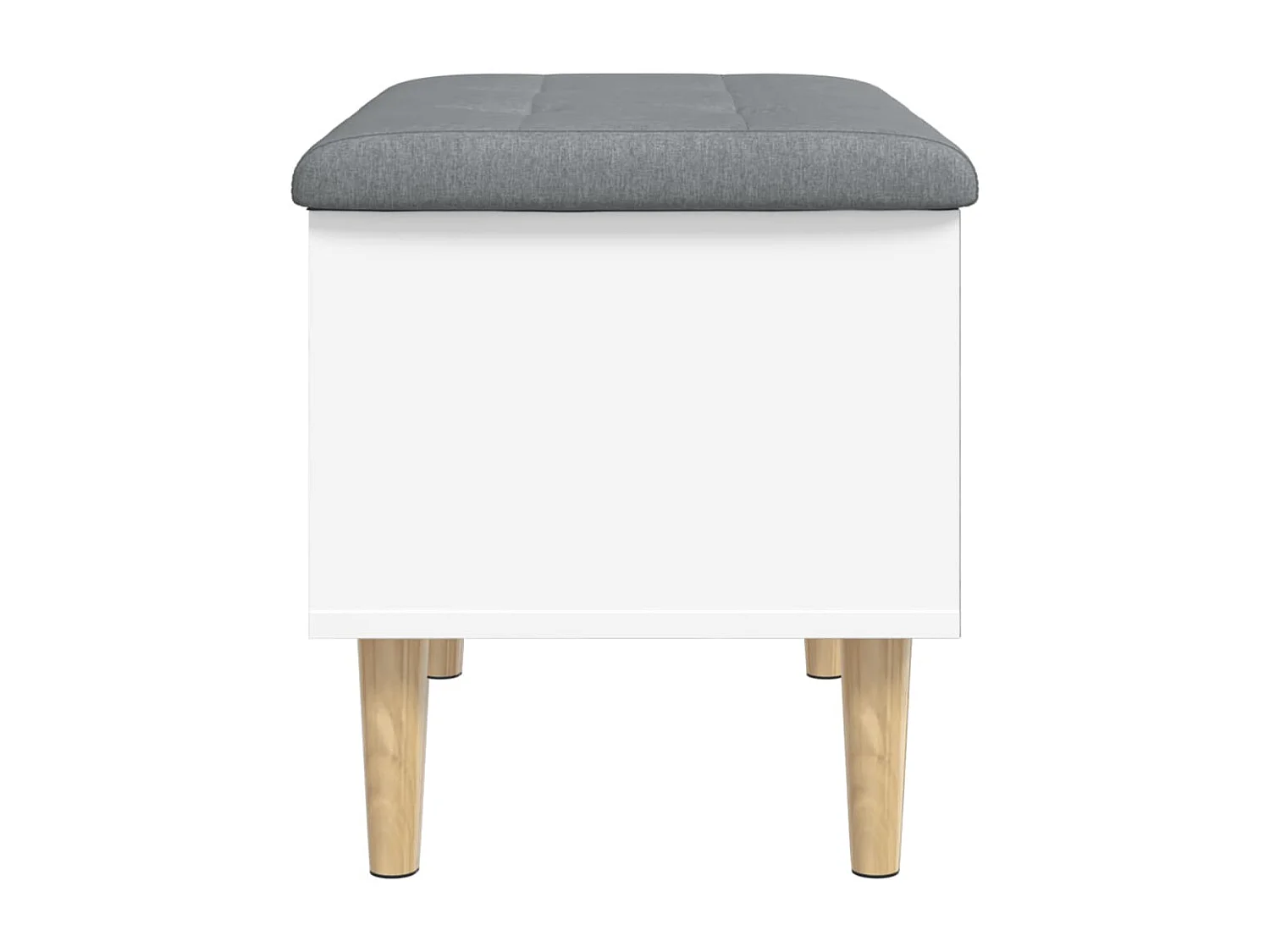 Sitzbank mit Stauraum Weiß 62x42x46 cm Holzwerkstoff