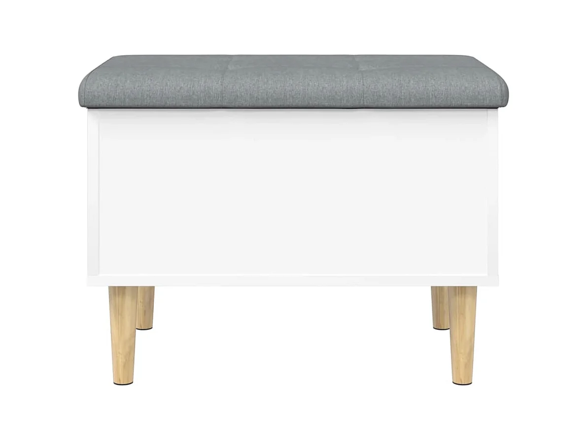 Opbergbankje 62x42x46 cm bewerkt hout wit