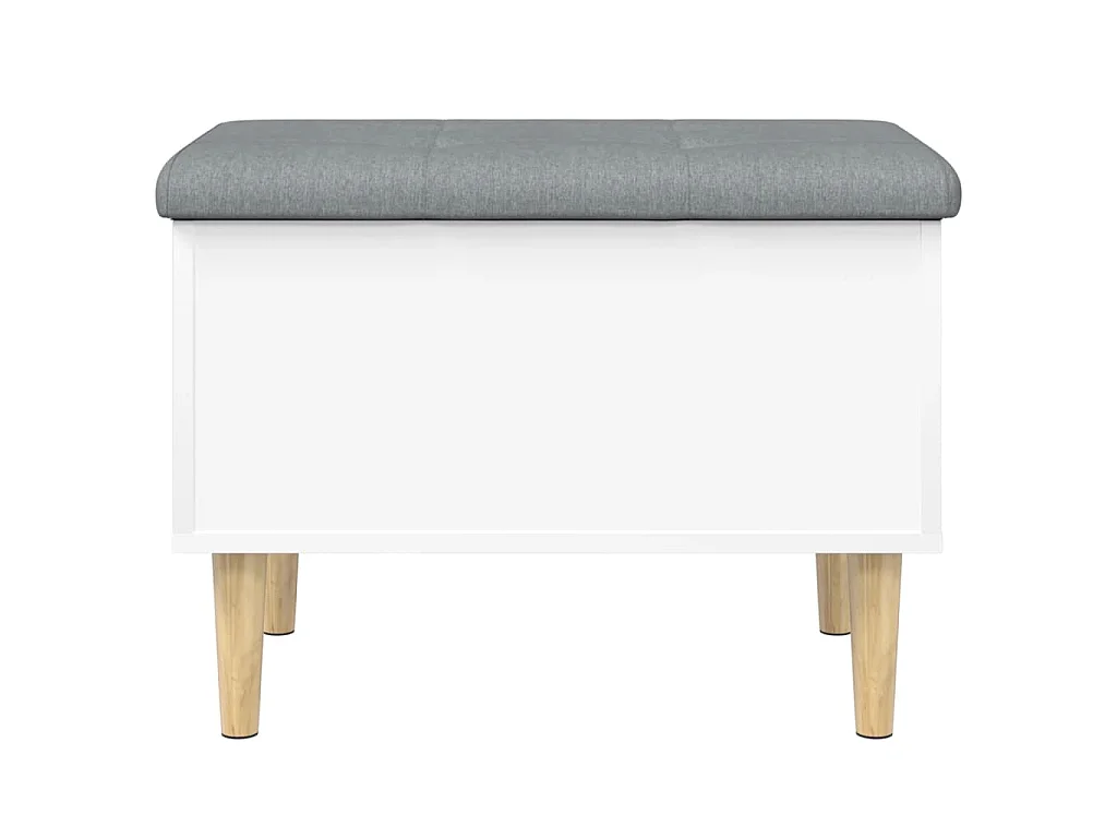 Banc de rangement blanc 62x42x46 cm bois d'ingénierie