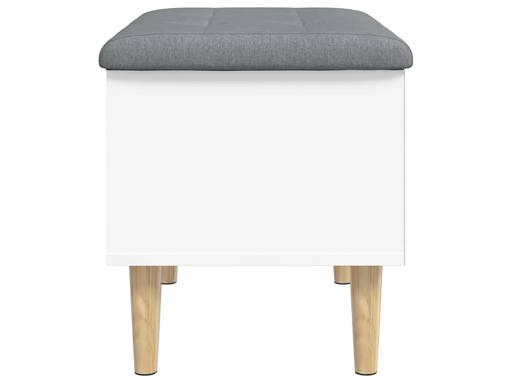 Banc de rangement blanc 62x42x46 cm bois d'ingénierie