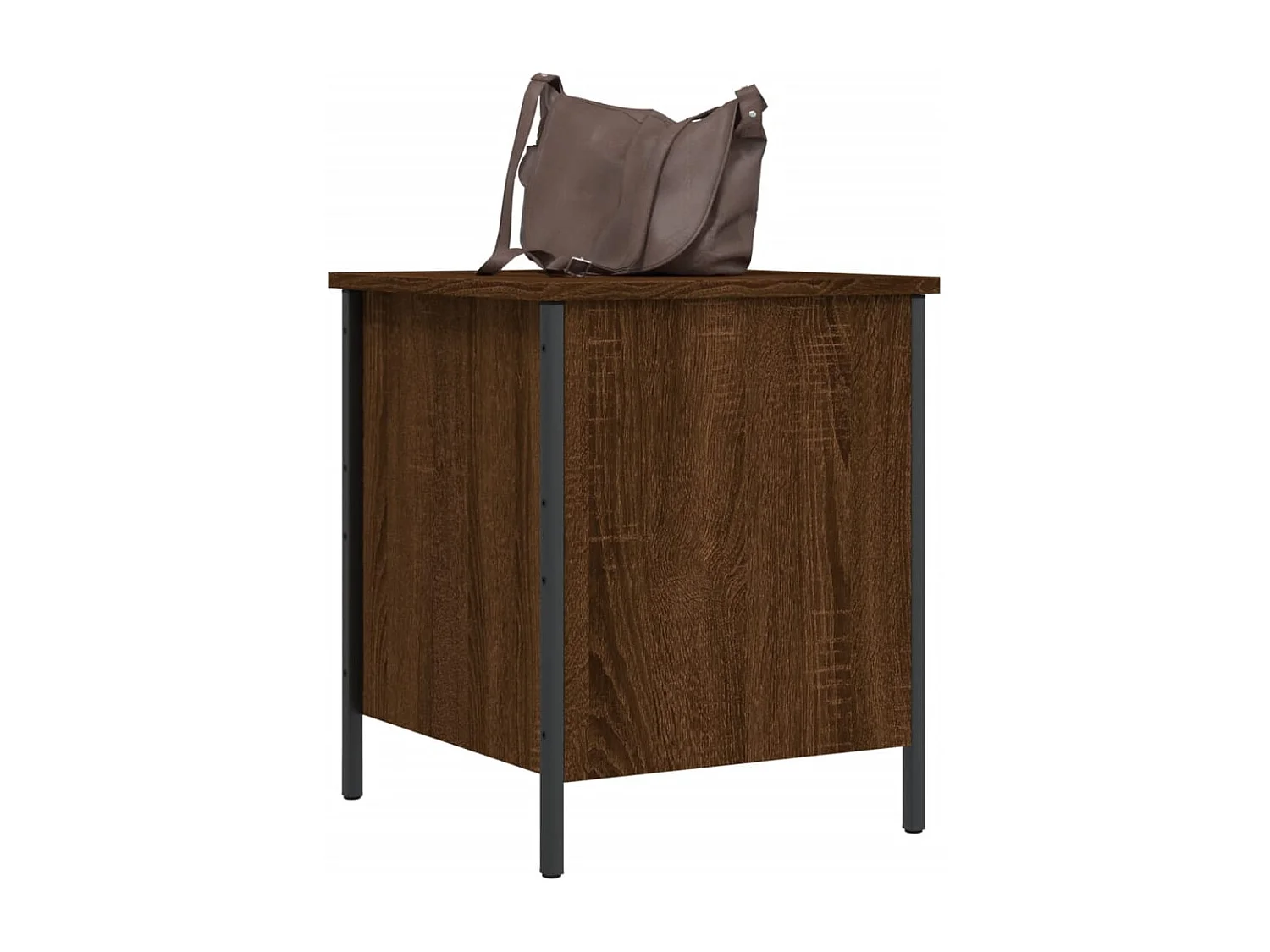 Banc de rangement chêne marron 40x42,5x50 cm bois d'ingénierie