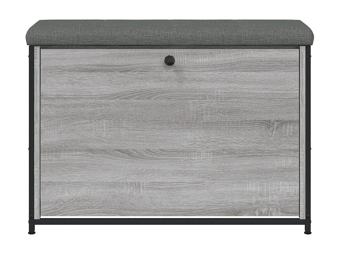 Schoenenbankje met klaplade 82x32x56 cm grijs sonoma eikenkleur