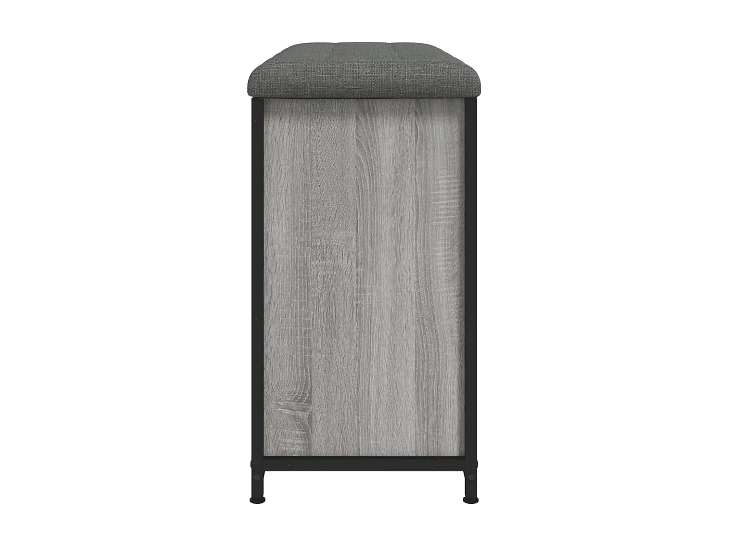 Schoenenbankje met klaplade 82x32x56 cm grijs sonoma eikenkleur