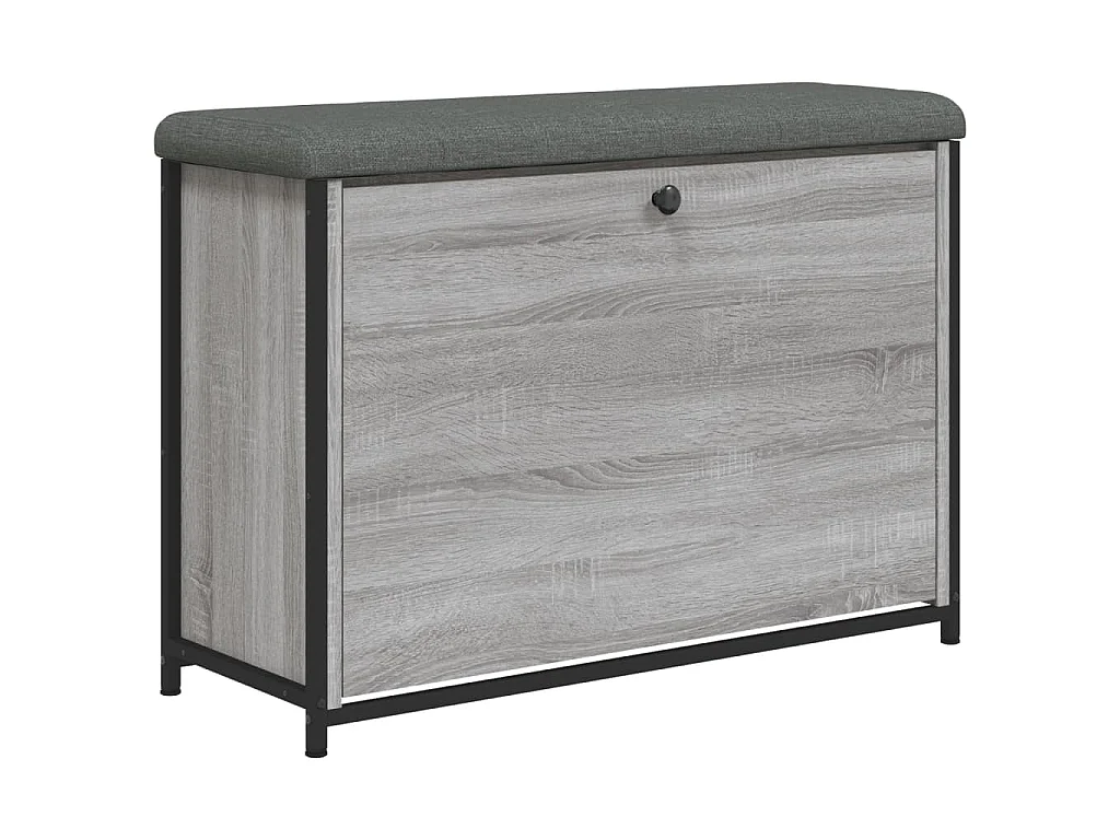 Banc à chaussures tiroir rabattable chêne sonoma 82x32x56 cm