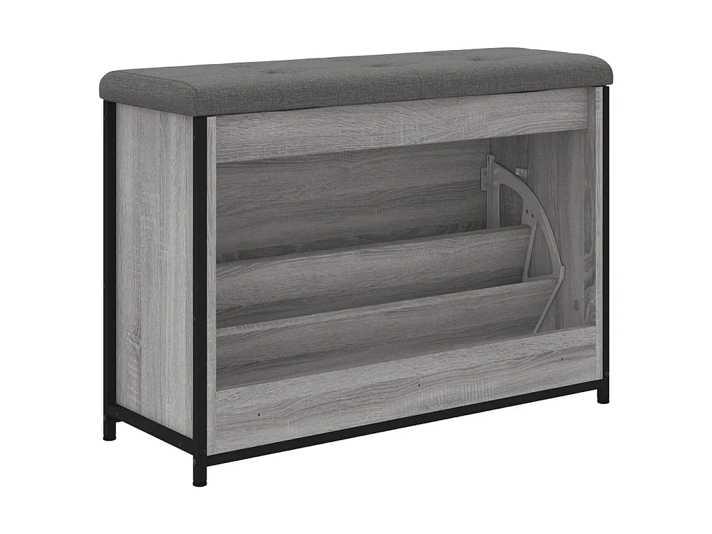 Banc à chaussures tiroir rabattable chêne sonoma 82x32x56 cm