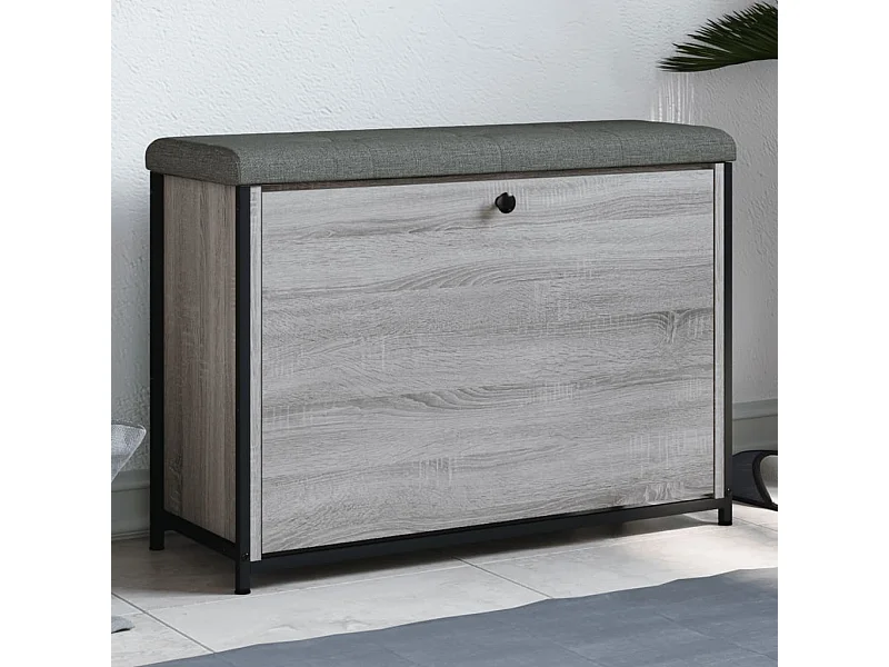 Banco sapateira c/ gaveta articulada 82x32x56cm cinzento sonoma
