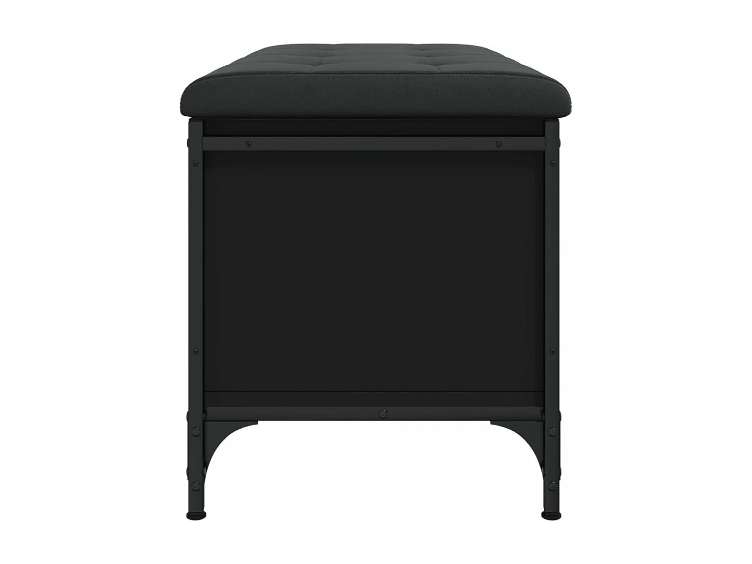 Banc de rangement noir 82x42x45 cm bois d'ingénierie