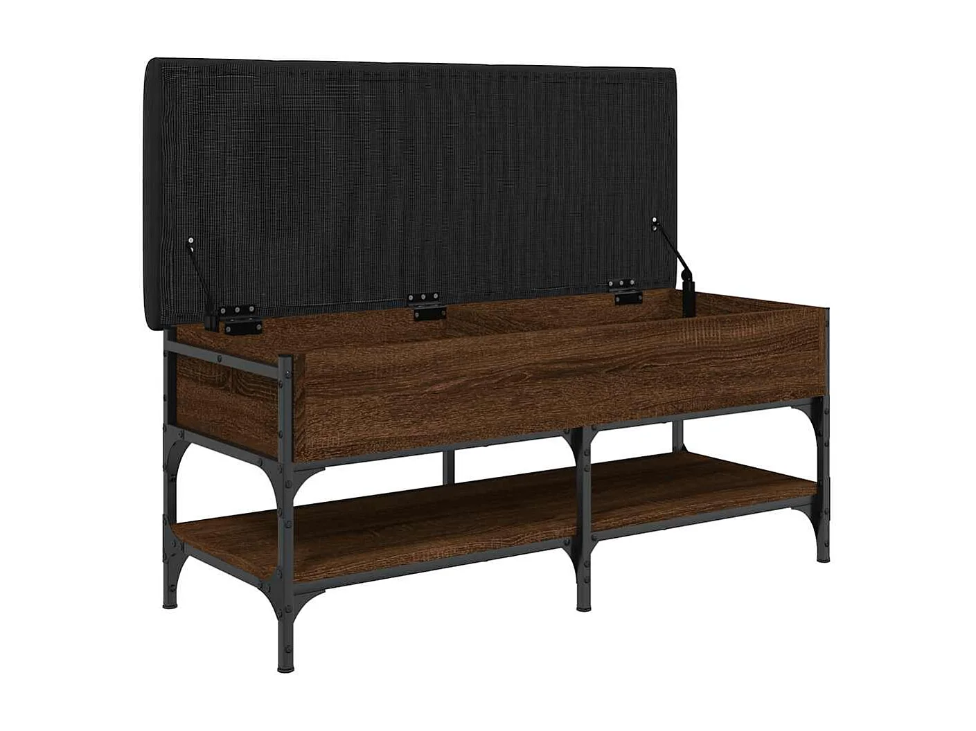 Banco sapateira 102x42x45cm derivados madeira carvalho castanho