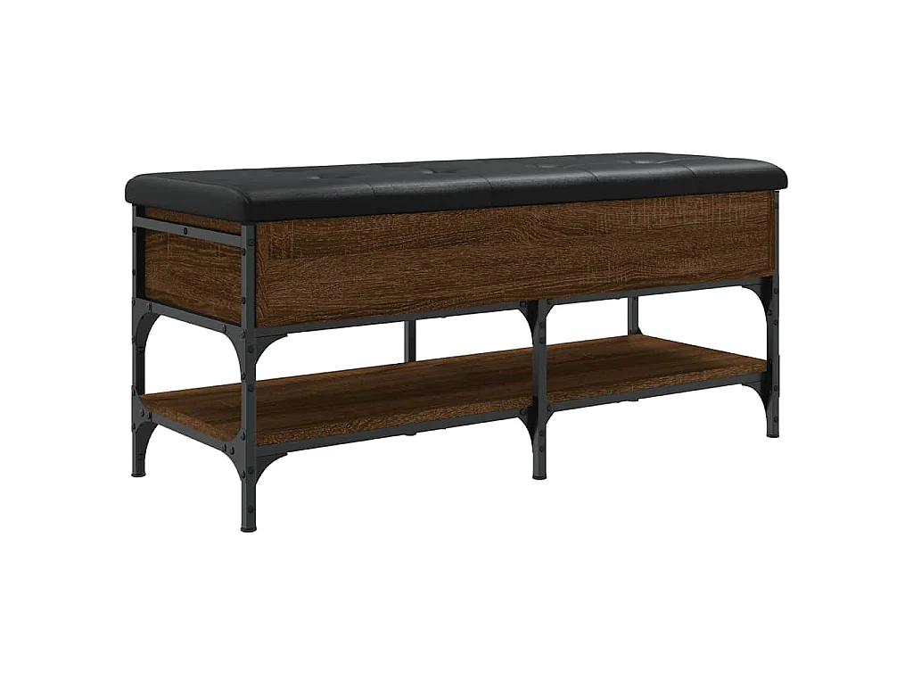 Banco sapateira 102x42x45cm derivados madeira carvalho castanho