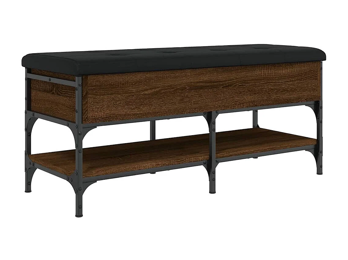 Banco sapateira 102x42x45cm derivados madeira carvalho castanho