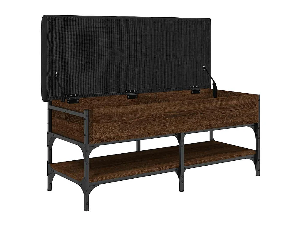 Panca Porta Scarpe Rovere Marrone 102x42x45cm Legno Multistrato