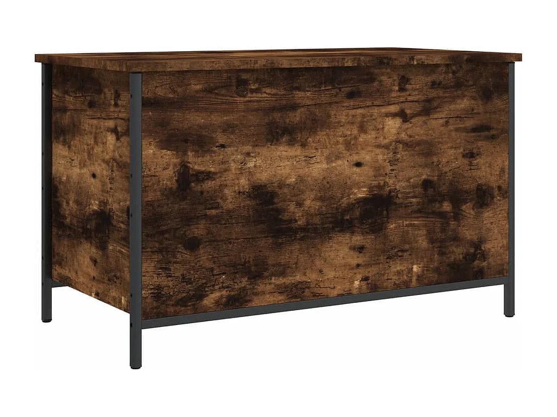 Banc de rangement chêne fumé 80x42,5x50 cm bois d'ingénierie