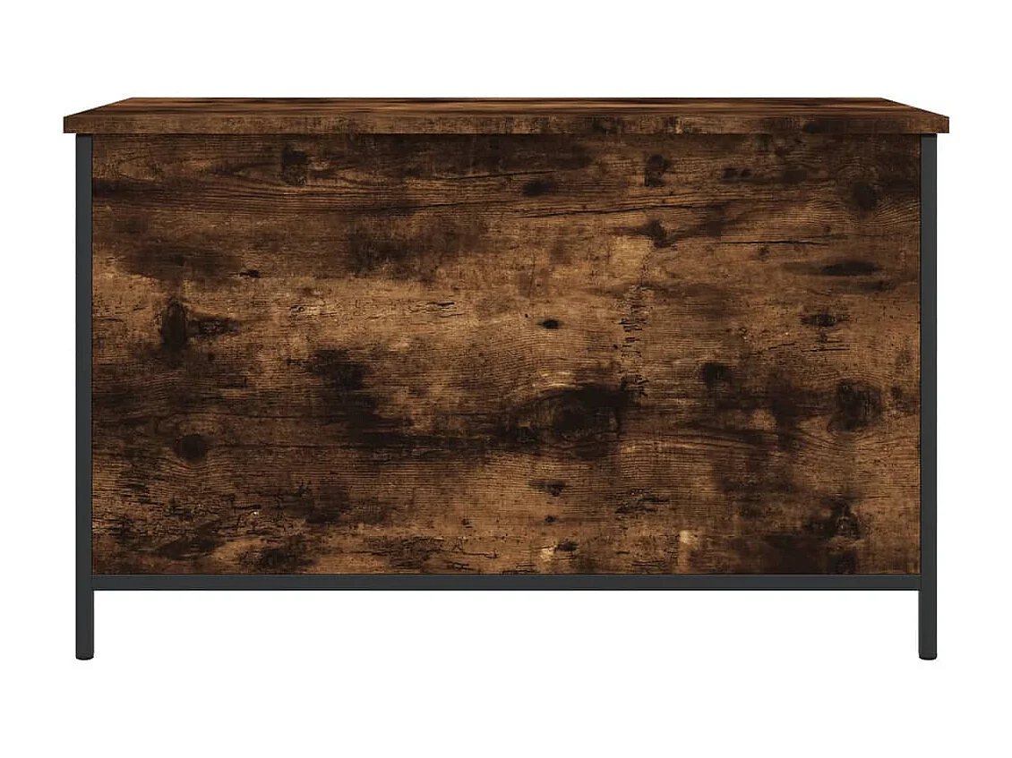 Banc de rangement chêne fumé 80x42,5x50 cm bois d'ingénierie