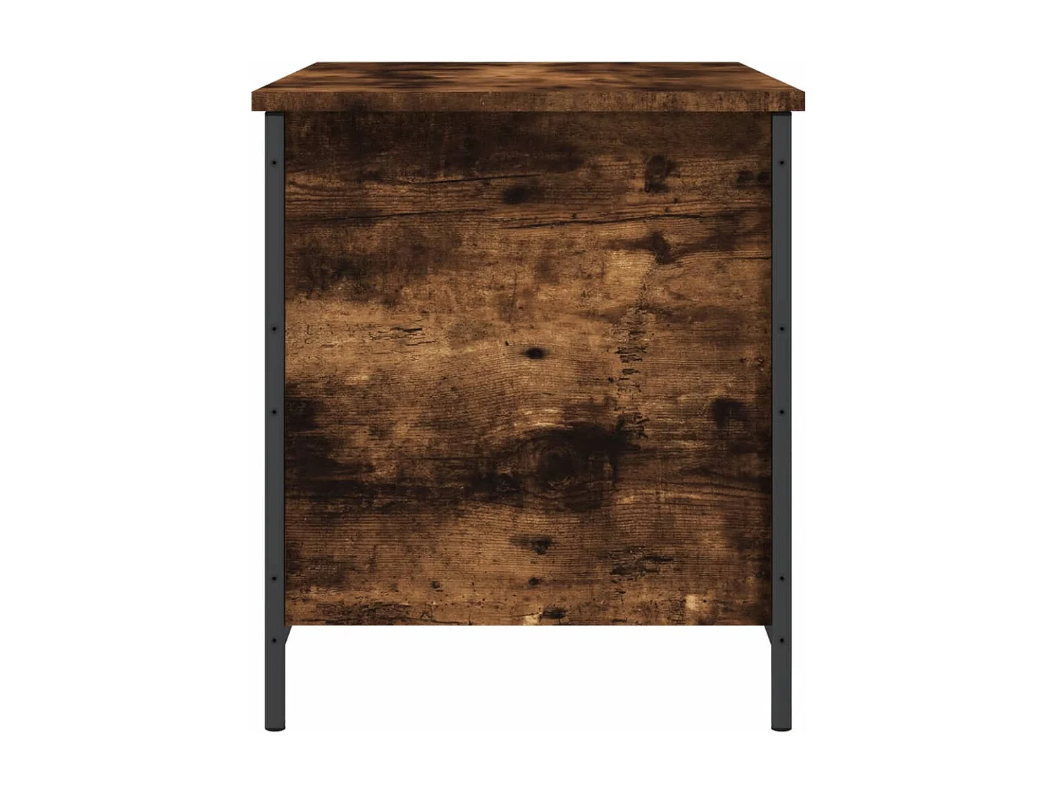 Banc de rangement chêne fumé 80x42,5x50 cm bois d'ingénierie