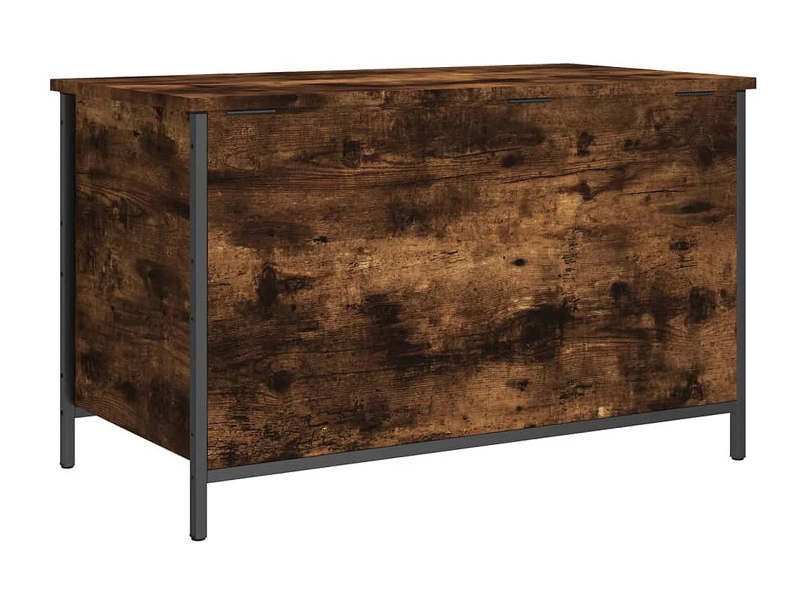 Banc de rangement chêne fumé 80x42,5x50 cm bois d'ingénierie