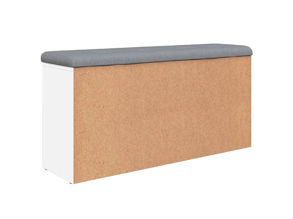 Schoenenbank 102x32x50 cm bewerkt hout wit