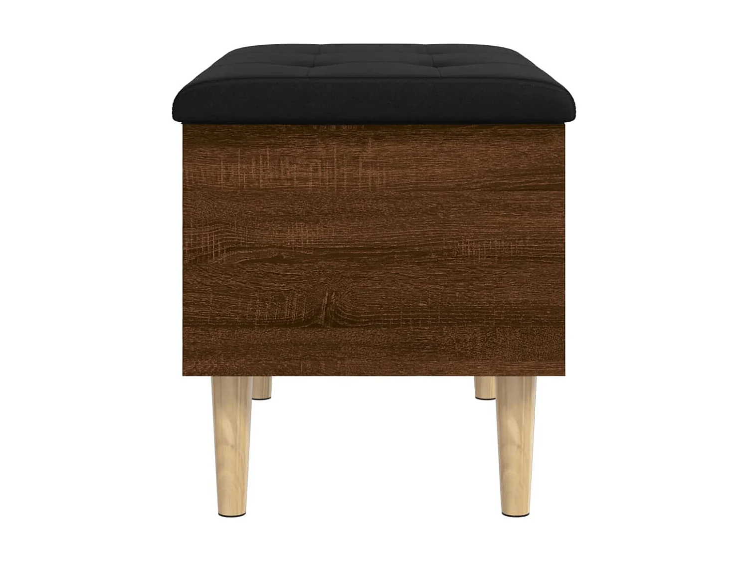 Banco con almacenaje madera ingeniería roble marrón 62x42x46 cm