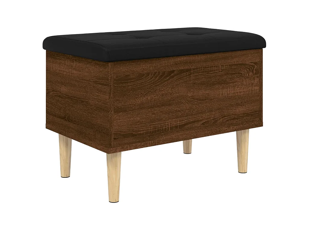 Banc de rangement chêne marron 62x42x46 cm bois d'ingénierie