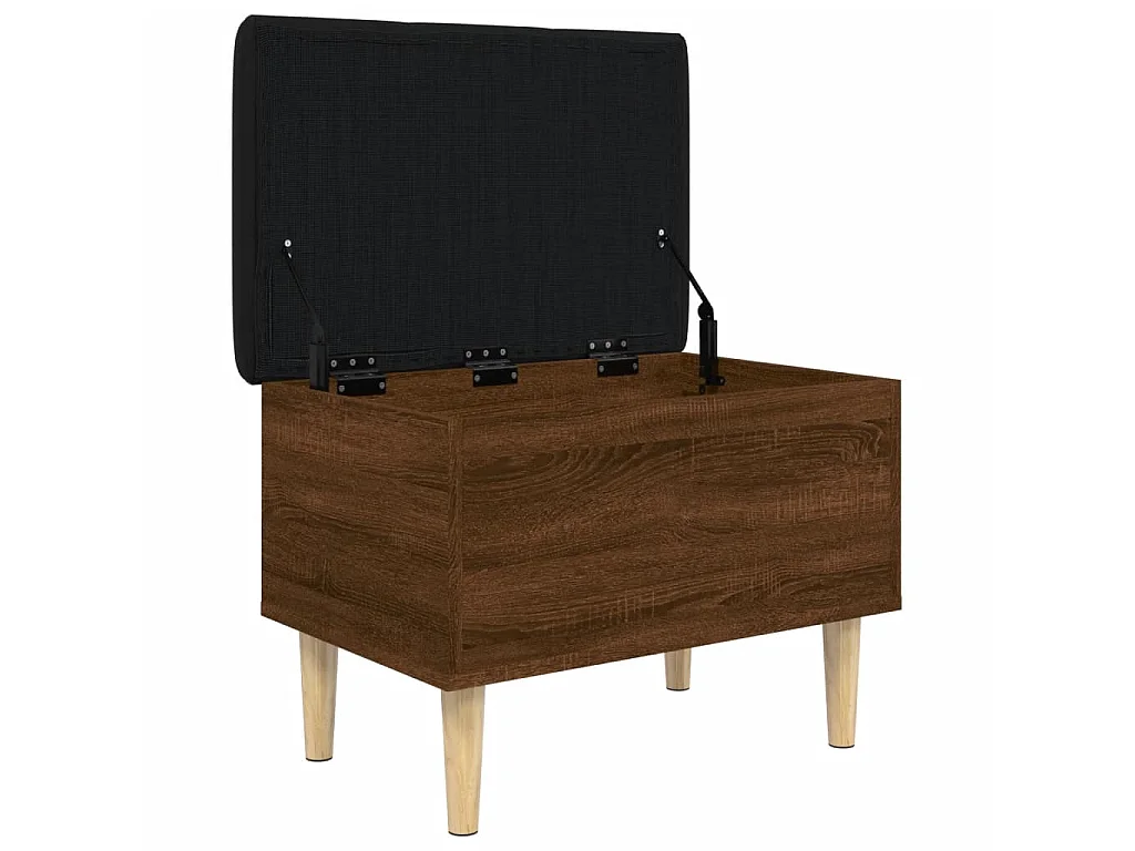 Banc de rangement chêne marron 62x42x46 cm bois d'ingénierie