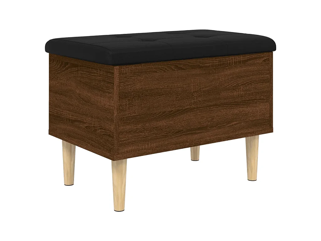Banc de rangement chêne marron 62x42x46 cm bois d'ingénierie