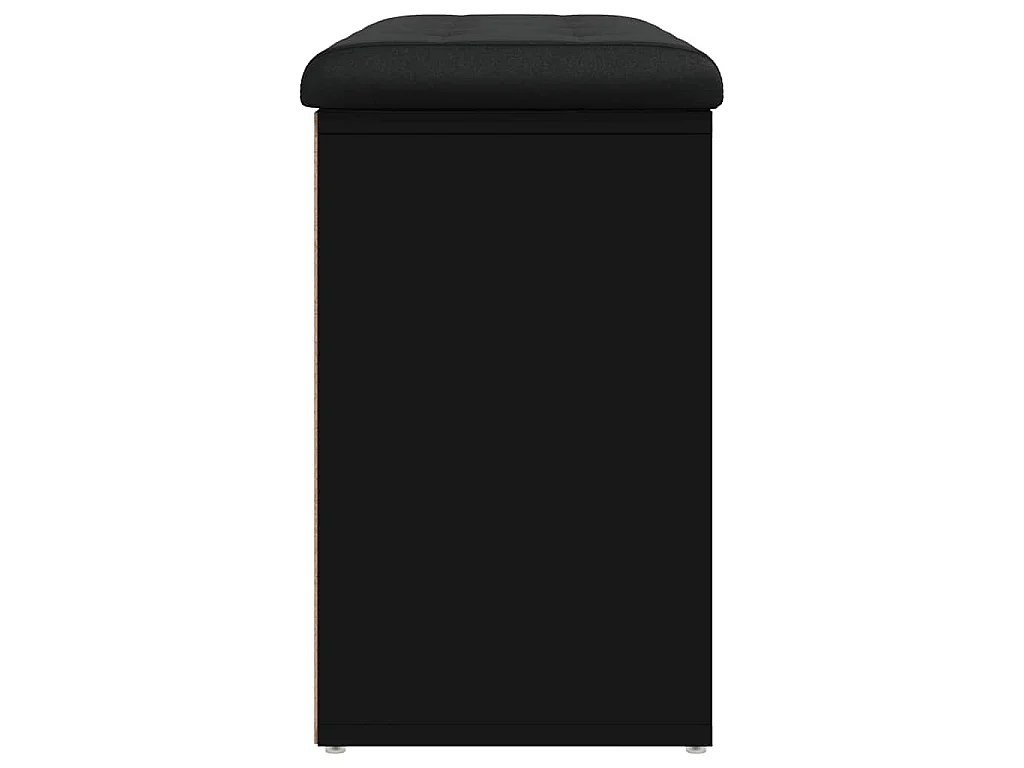 Banc à chaussures noir 82x32x50 cm bois d'ingénierie