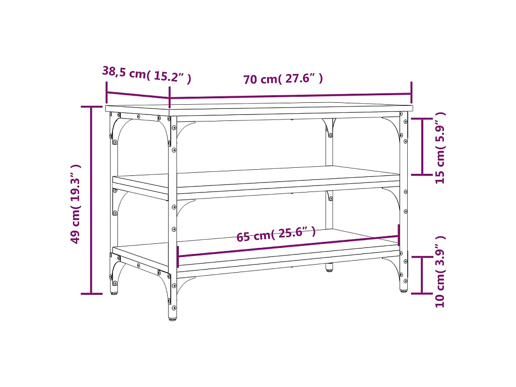 Schuhbank Braun Eichen-Optik 70x38,5x49 cm Holzwerkstoff