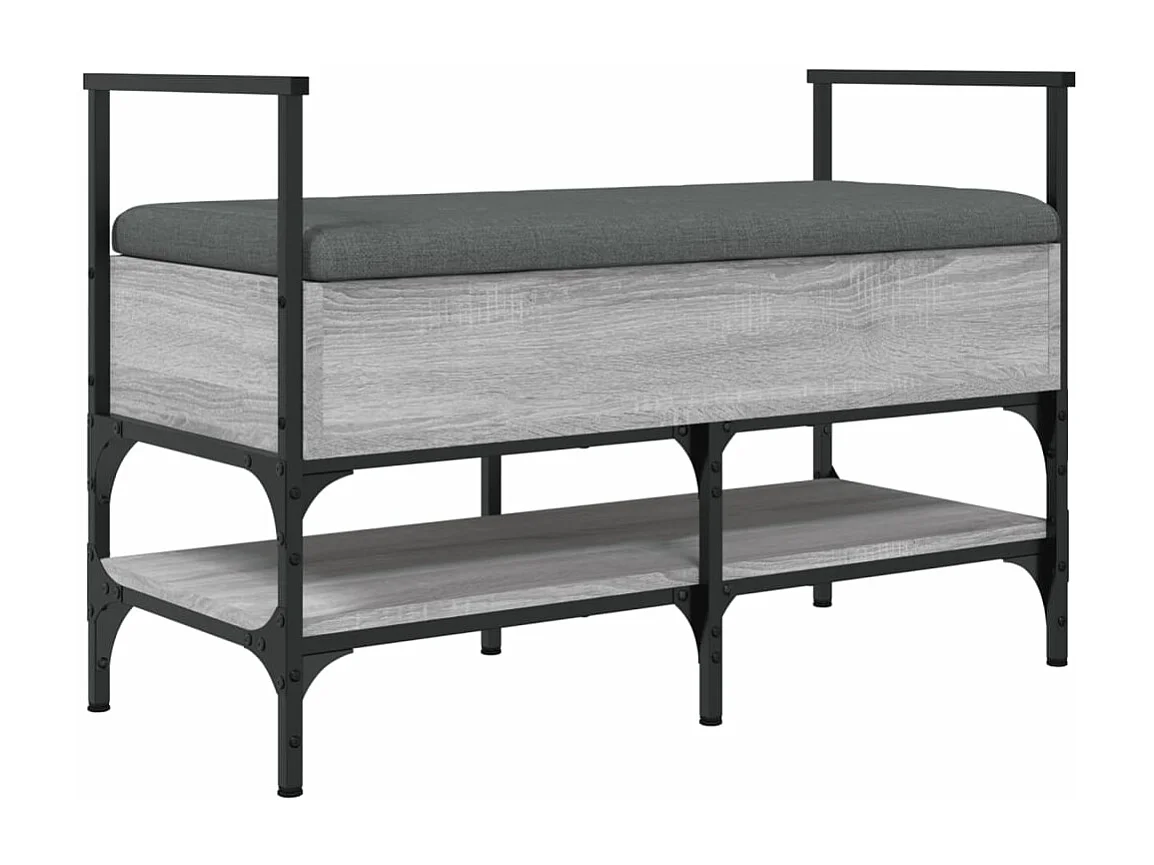 Banc à chaussures sonoma gris 85,5x42x57,5 cm bois d'ingénierie
