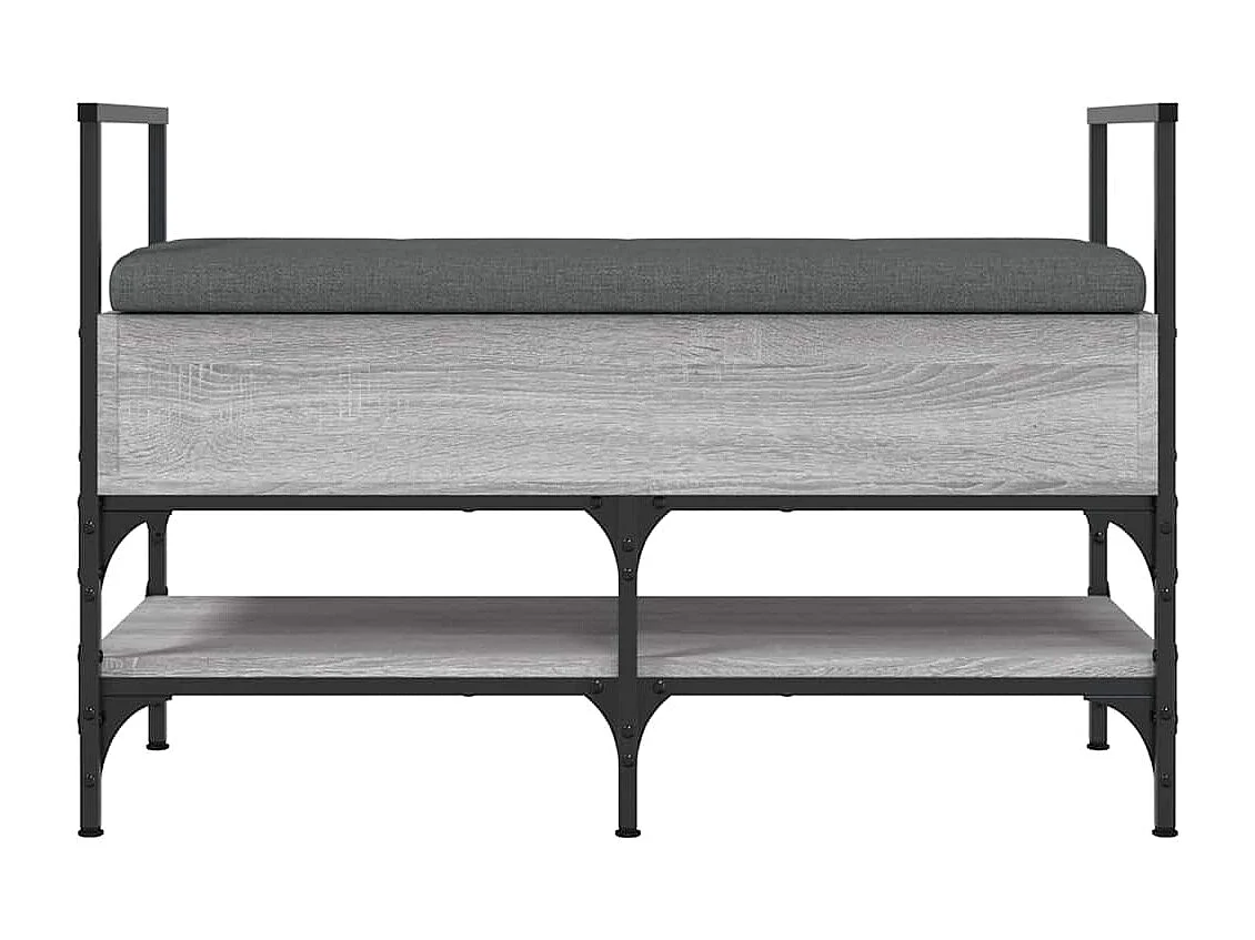 Schoenenbank 85,5x42x57,5 cm bewerkt hout grijs sonoma