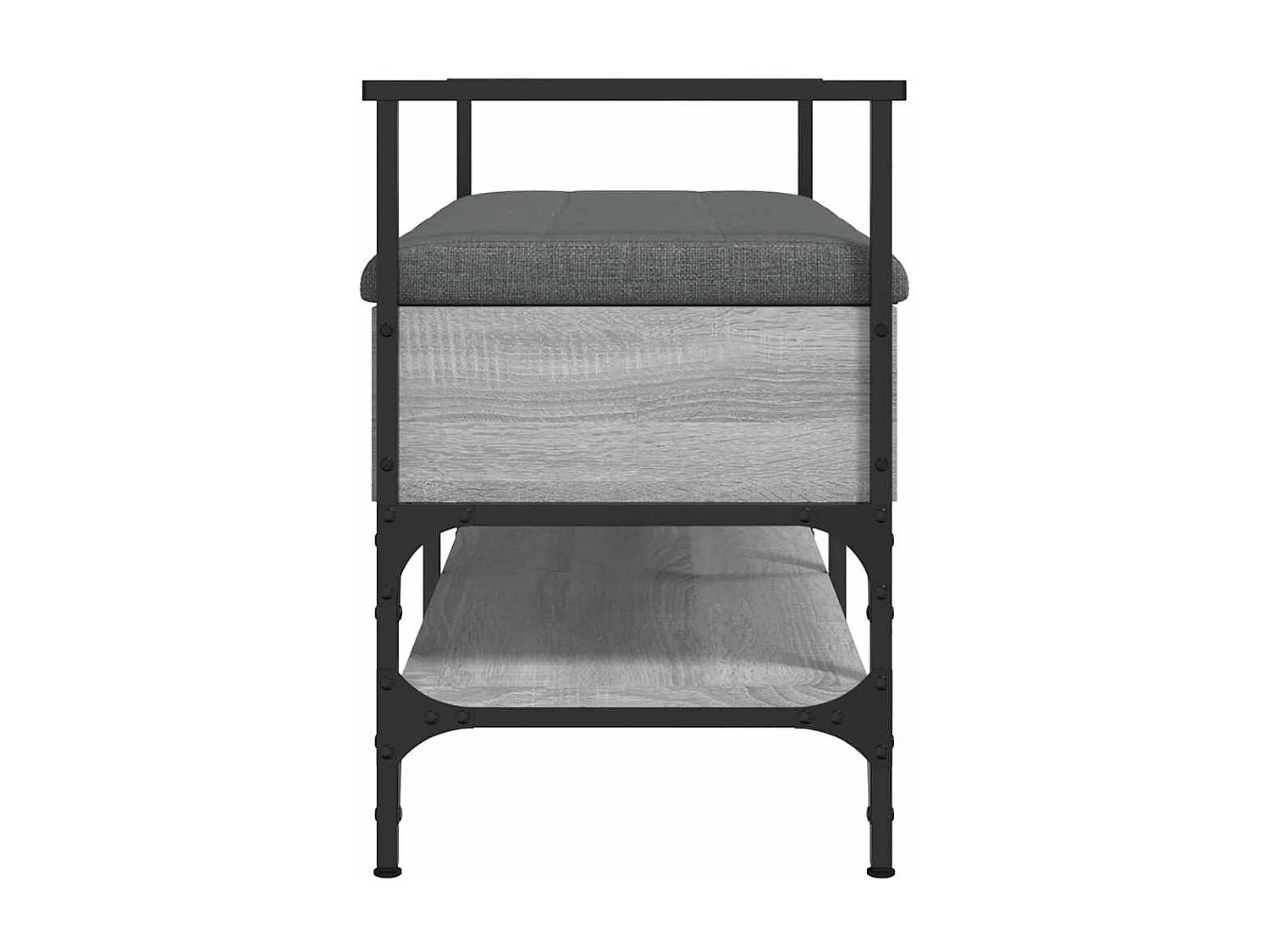 Schoenenbank 85,5x42x57,5 cm bewerkt hout grijs sonoma