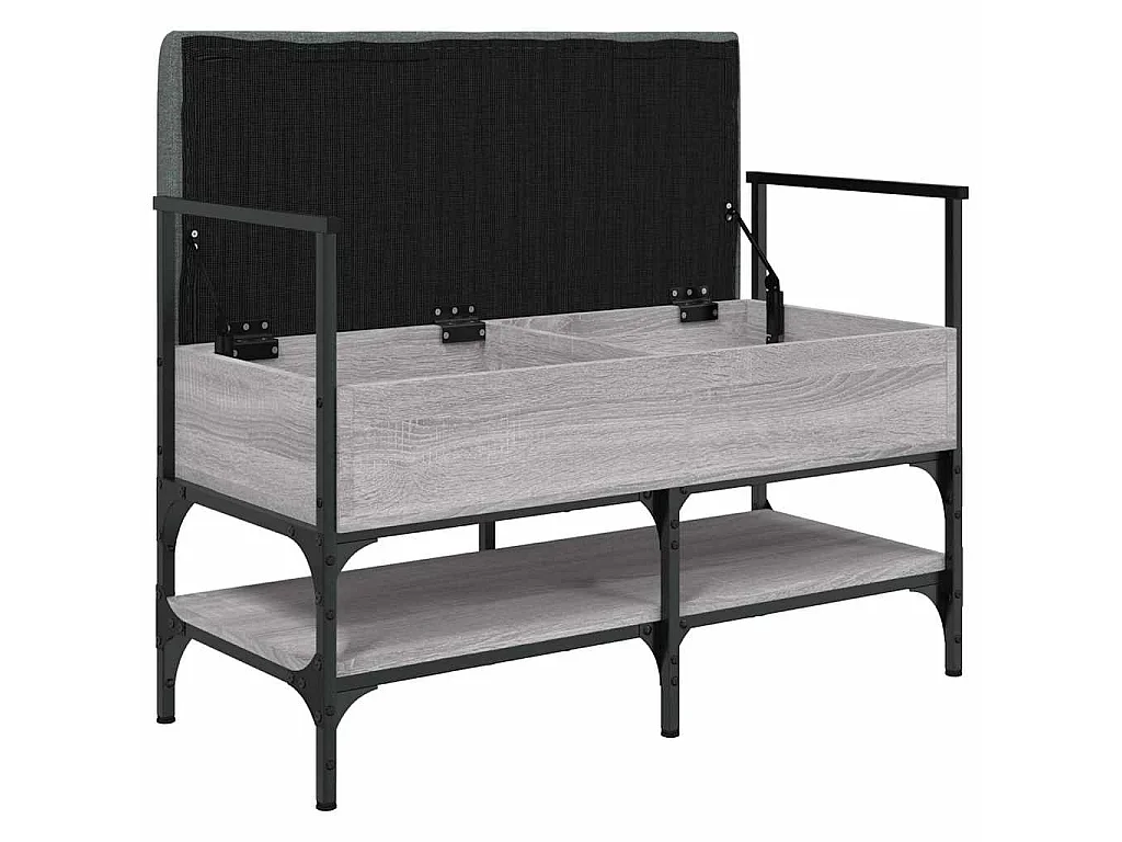 Schoenenbank 85,5x42x57,5 cm bewerkt hout grijs sonoma