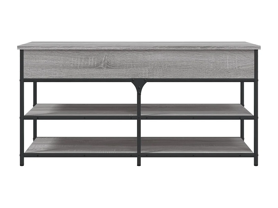 Banc à chaussures sonoma gris 100x42,5x50 cm bois d'ingénierie